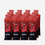 TRAIN Box with 12 RocketFuel TRAIN energy gels, 25 g carbs each, berry flavor